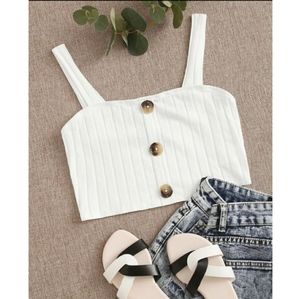 Botton front Rib-Knit cami